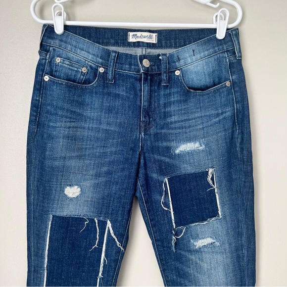 Madewell Women’s Patchwork Slim Boy Jeans Size 27 - Picture 2 of 9